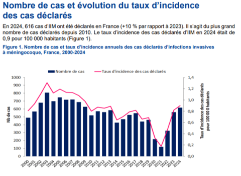 nombre de cas de méningite